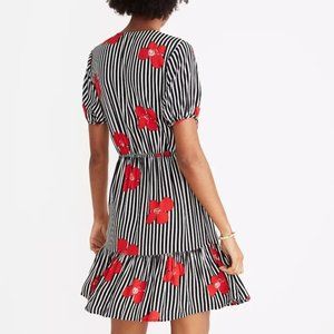 MADEWELL Ruffle Wrap Dress in Candied Orchids10